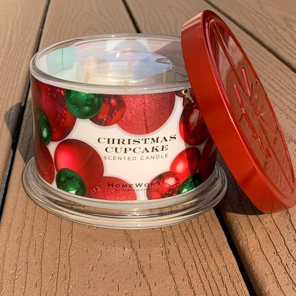 🆕HARRY SLATKIN HOMEWORX “CHRISTMAS CUPCAKE” 18oz CANDLE 4-WICK NWT!!! - Picture 5 of 5